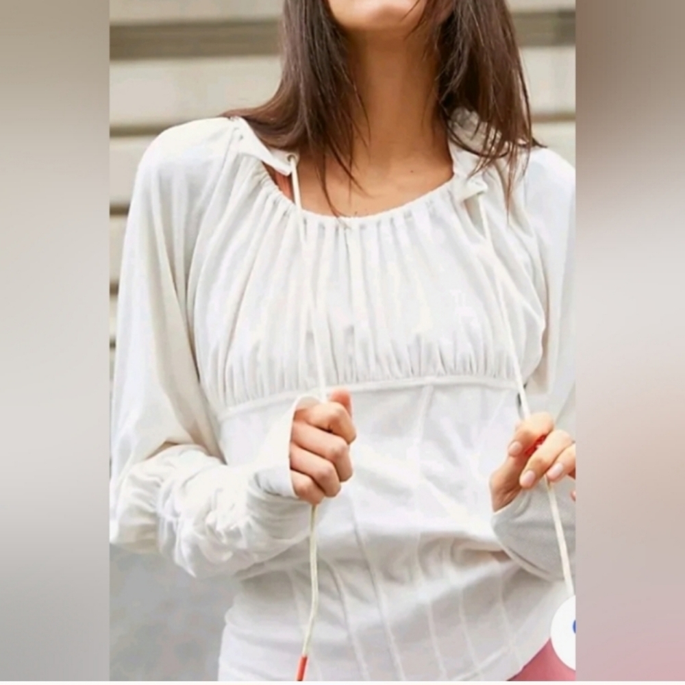 FP Movement by Free People Look Within Layer Hoodie, Cream, Small